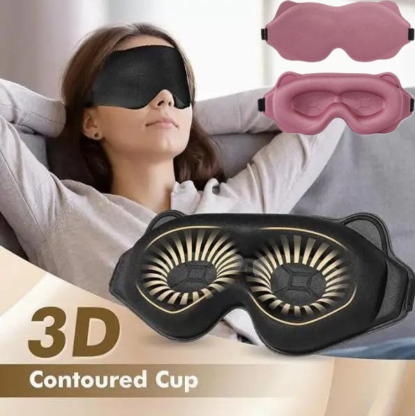 Eye Mask Sleep Travel - Sleeping Mask Block Out Light 3D
