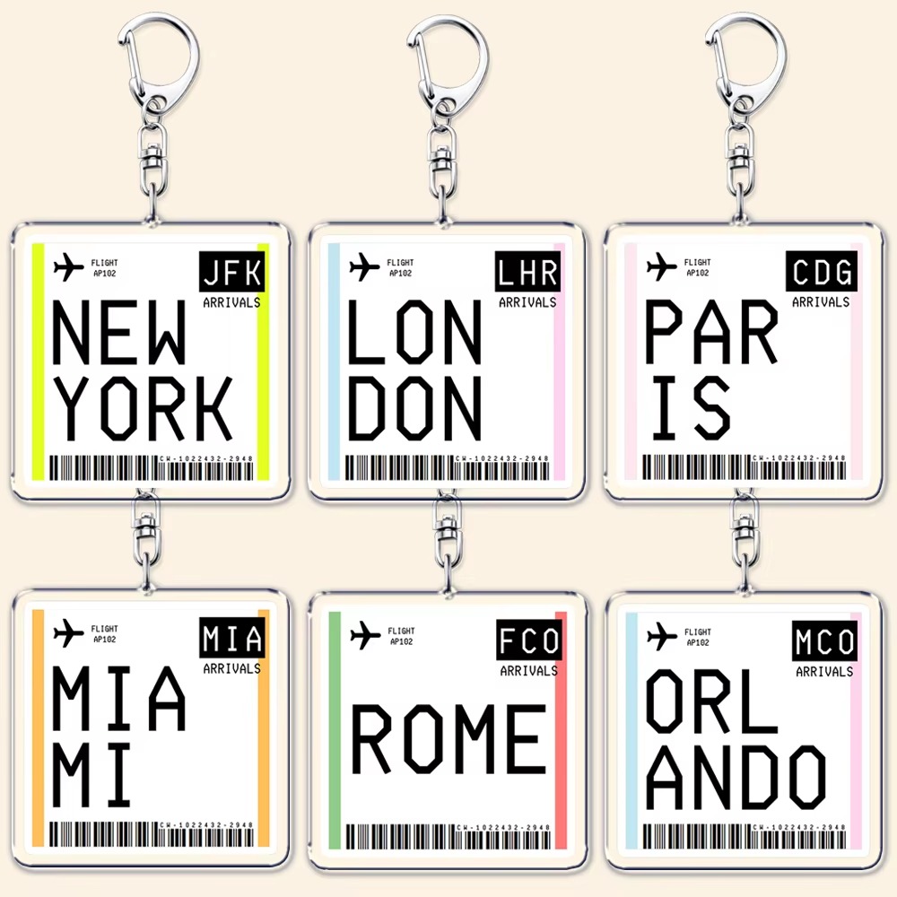 Travel Accessories New - Travel Plane Ticket Boarding Pass Keychain
