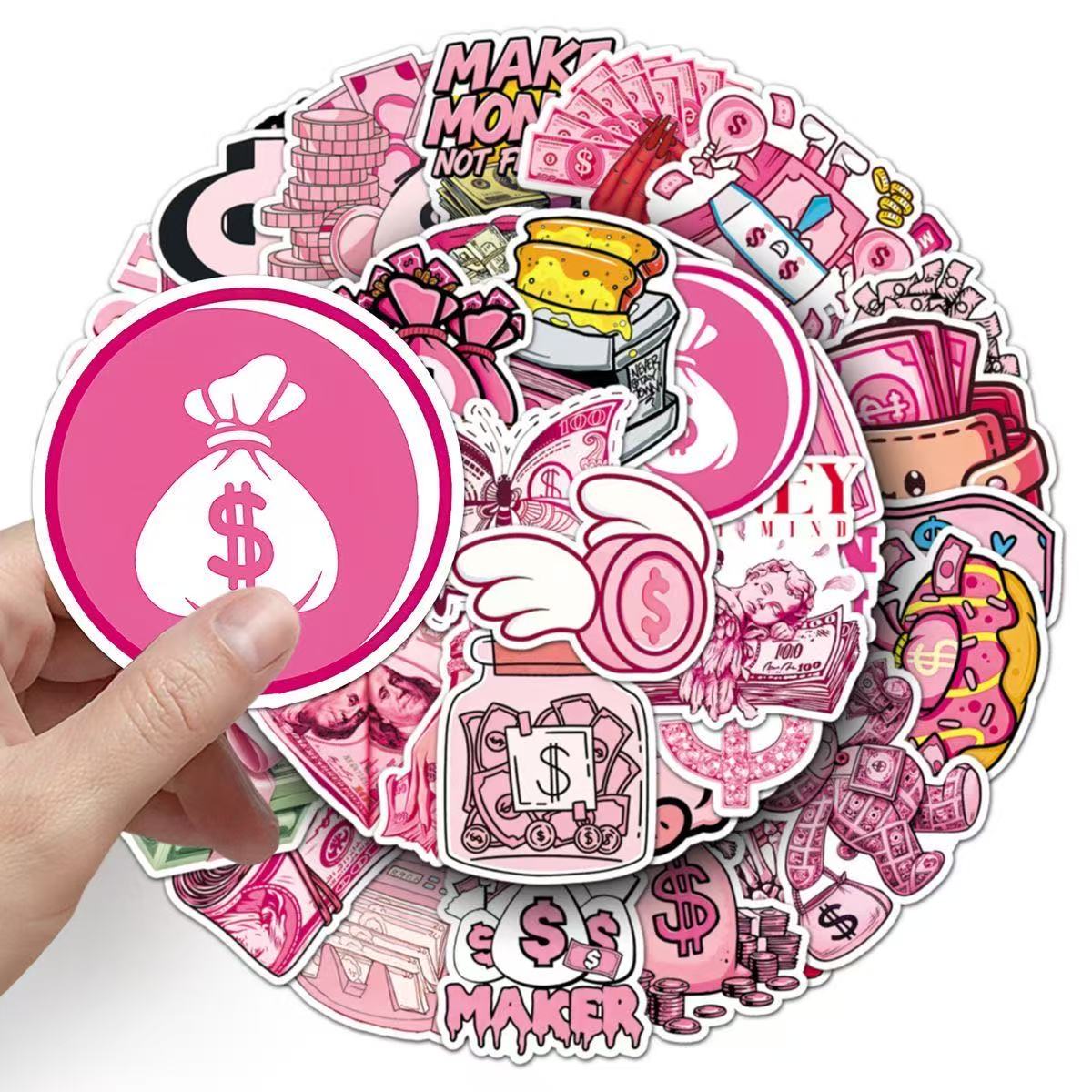 50Pcs Cute Pink Dollar Coin Ca - Travel Accessories Pink review and price