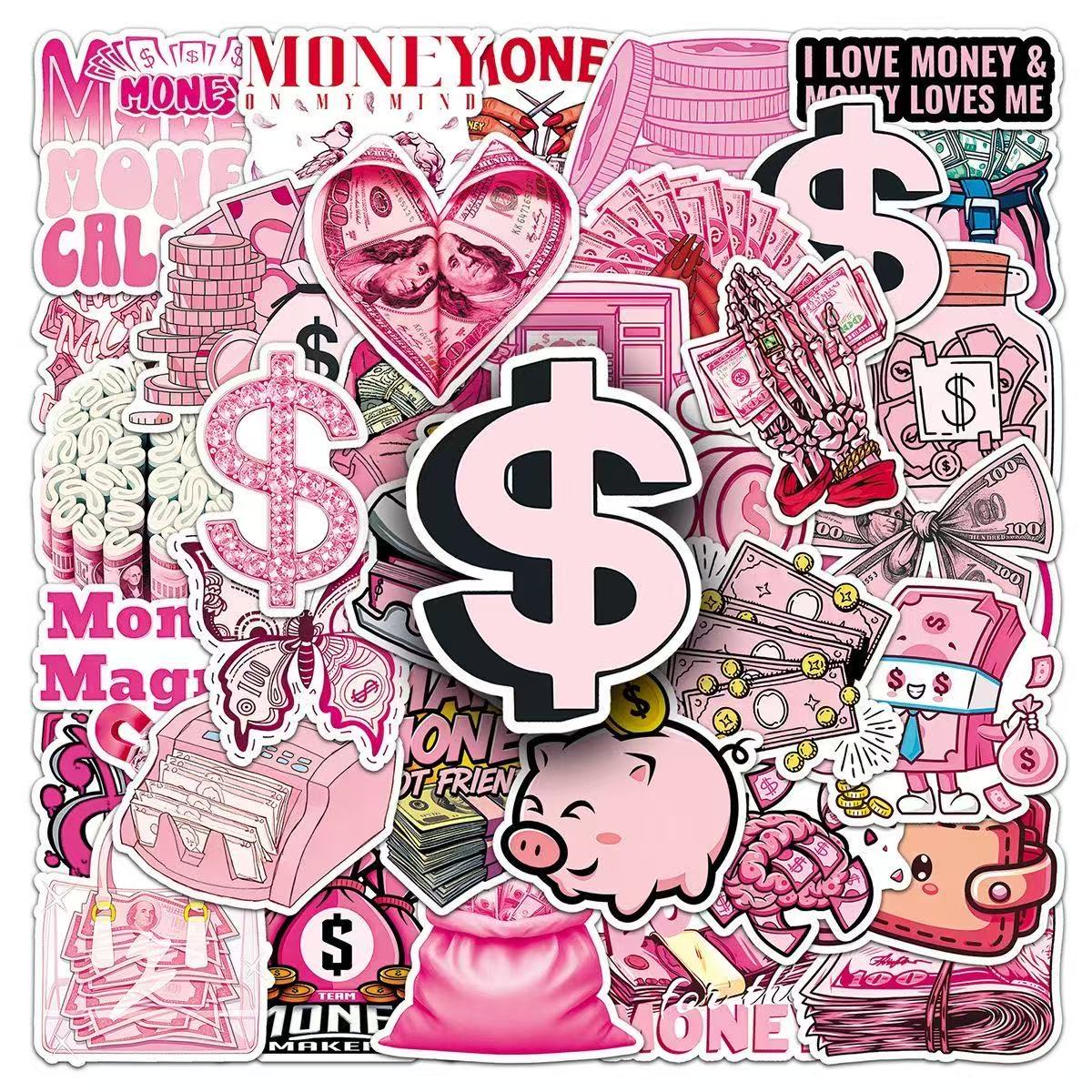 50Pcs Cute Pink Dollar Coin Ca - Travel Accessories Pink review and price
