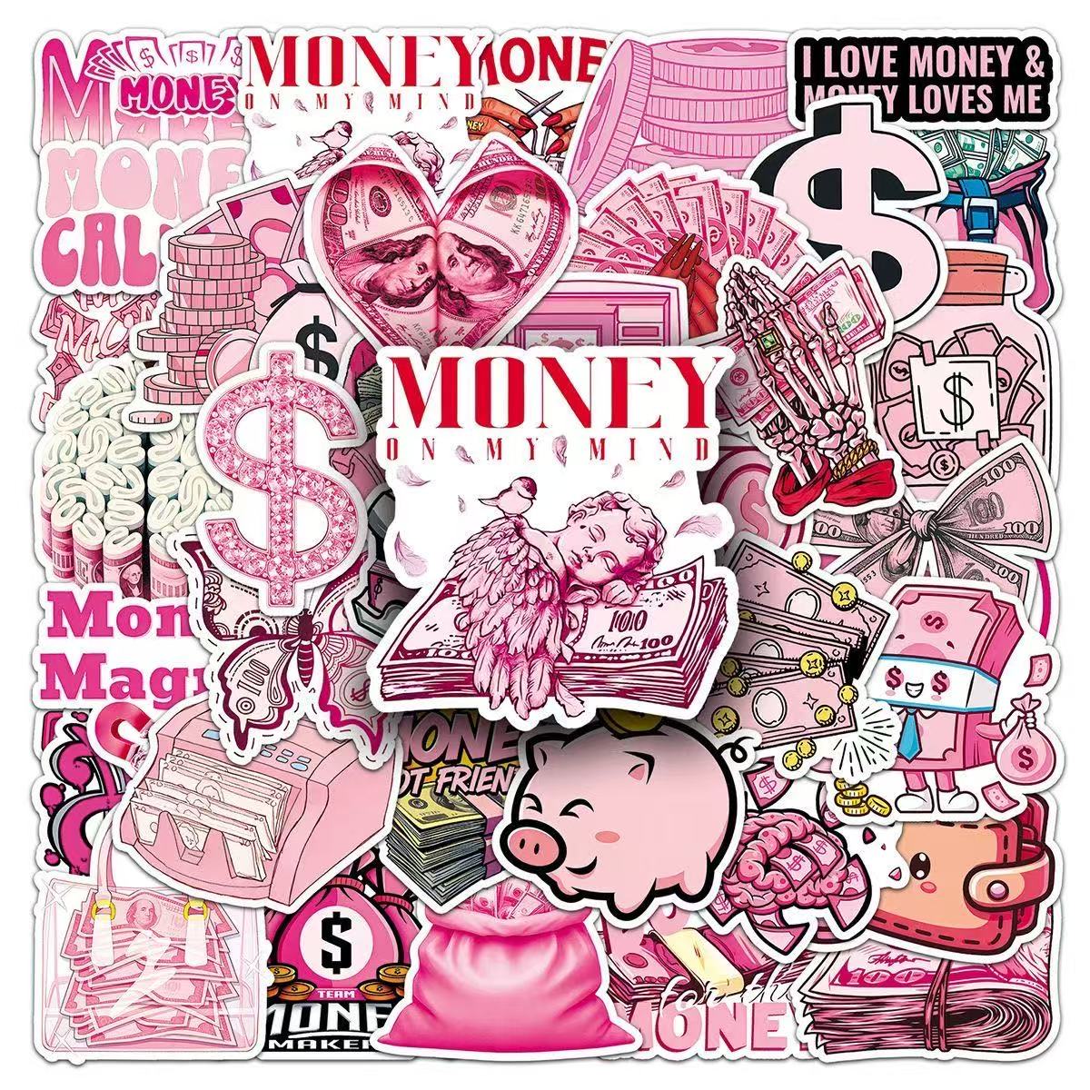 50Pcs Cute Pink Dollar Coin Ca - Travel Accessories Pink review and price