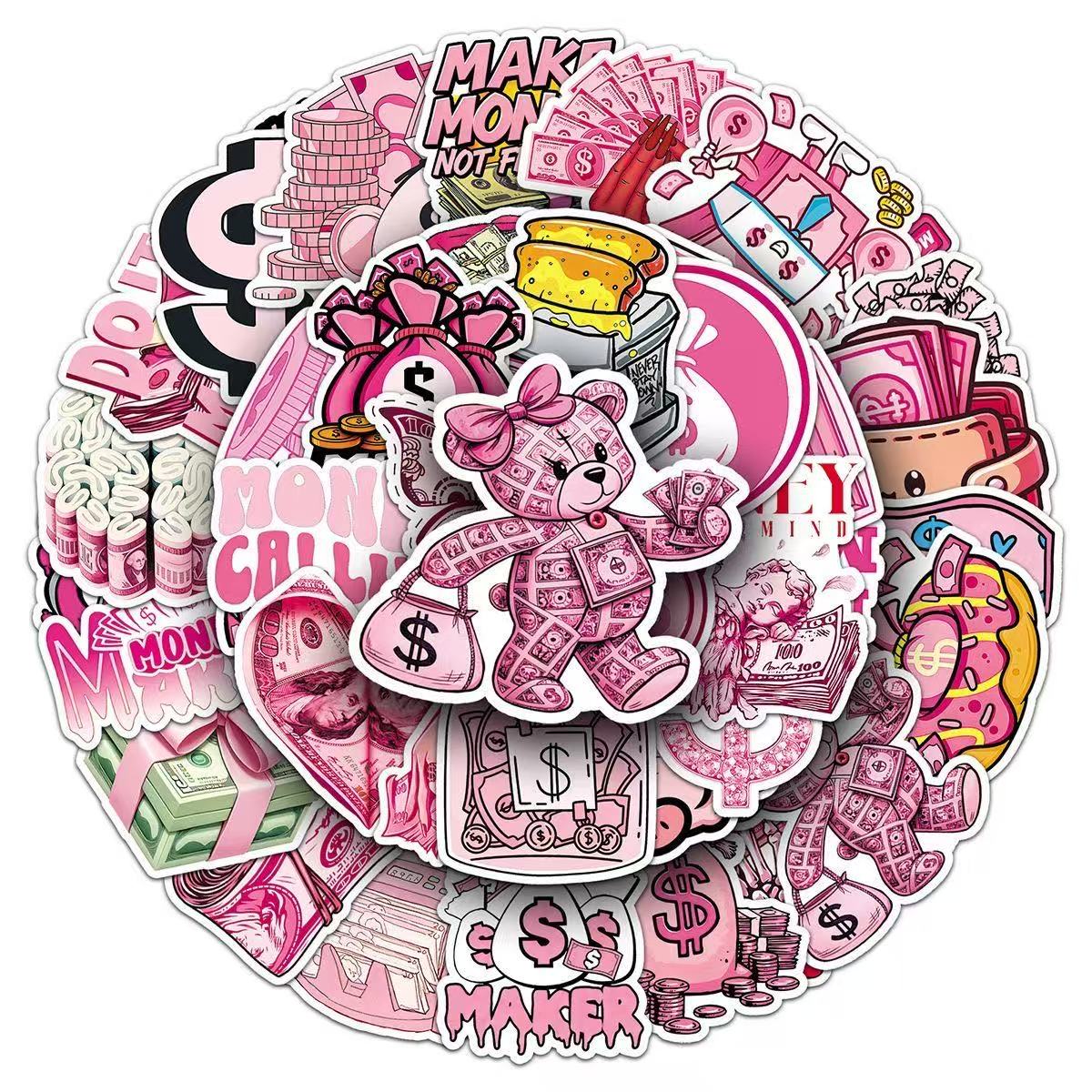 50Pcs Cute Pink Dollar Coin Ca - Travel Accessories Pink review and price
