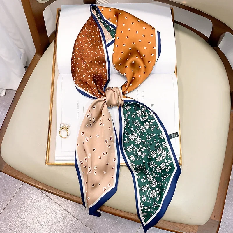 Design Print Skinny Scarf Plai - Travel Accessories Luxury Brands review and price