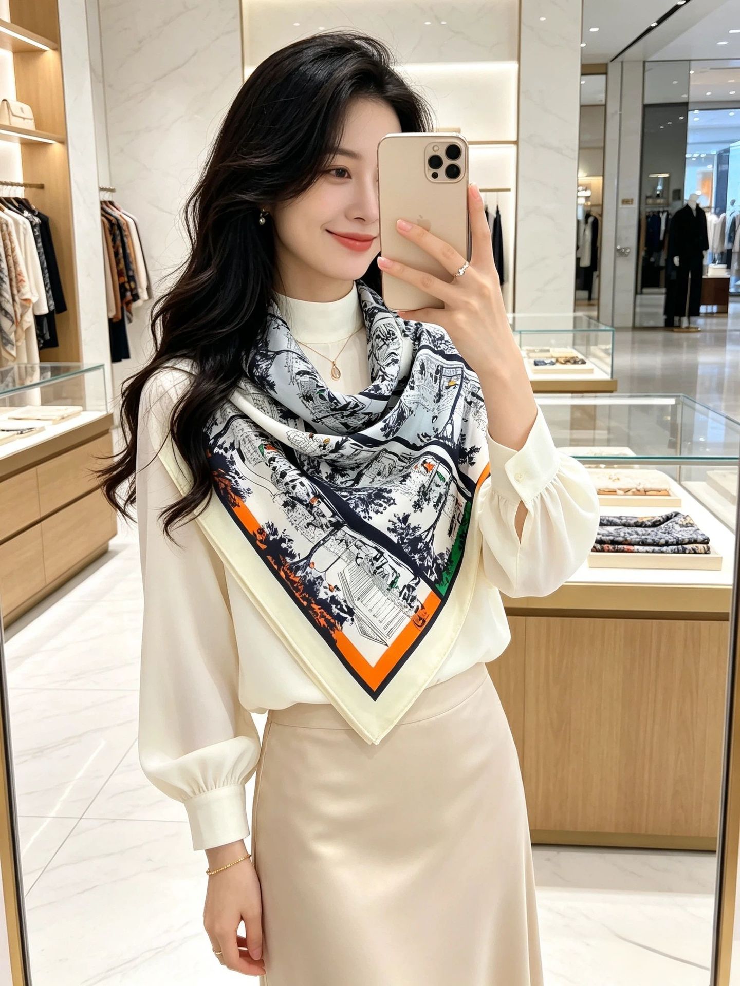 70%Wool 30%Silk Scarf Women Ha - Travel Accessories Luxury Brands review and price