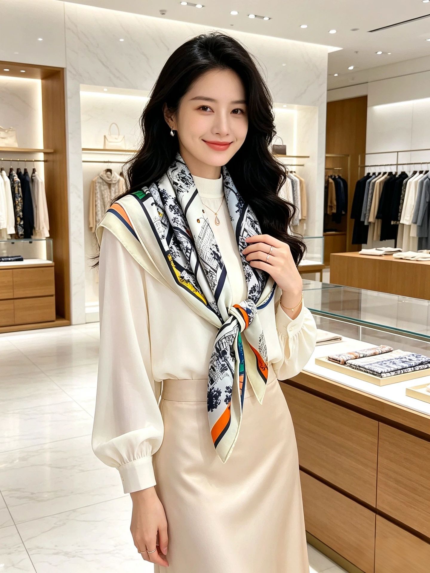 70%Wool 30%Silk Scarf Women Ha - Travel Accessories Luxury Brands review and price