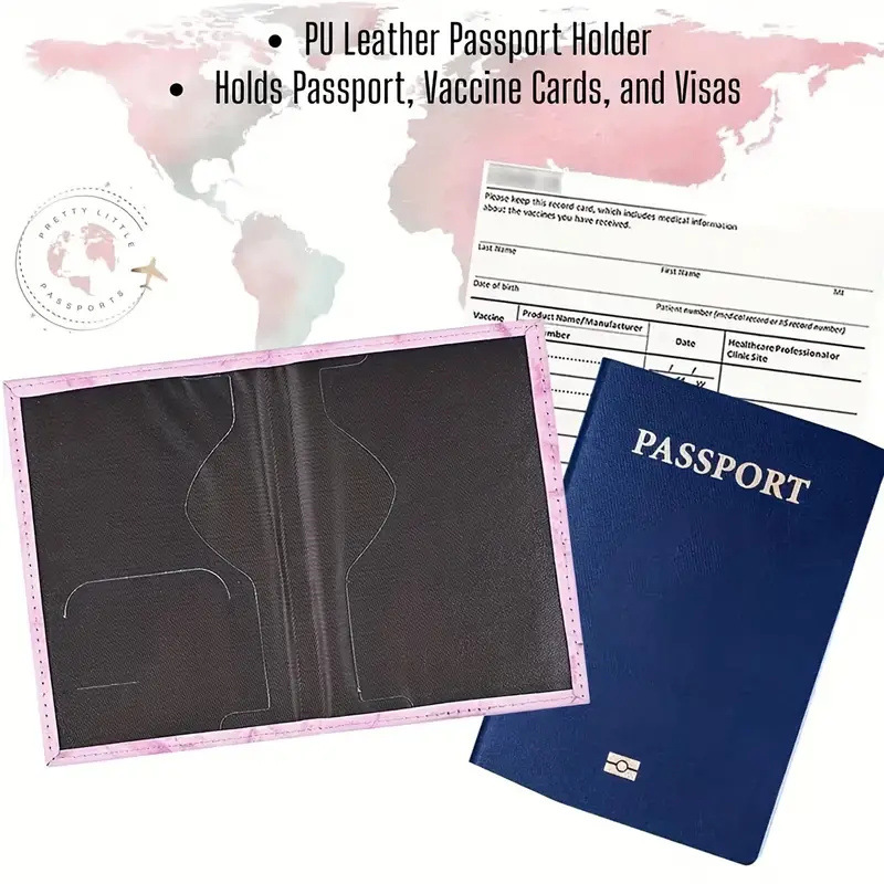 Pink PU Leather Passport Holde - Travel Accessories Pink review and price