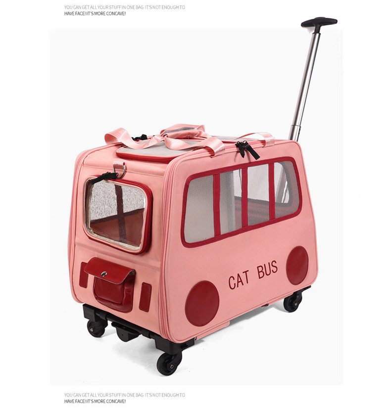 Multifunctional Pet Travel Tro - Travel Accessories Pink review and price