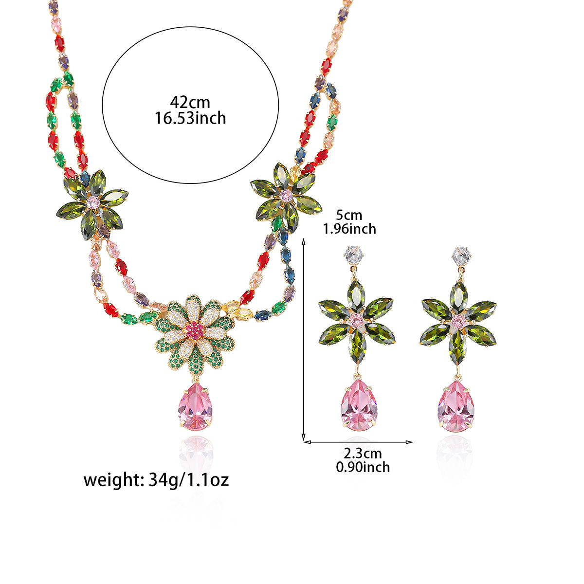Luxury Colorful Zircon Flower  - Accessories Travel Jewelry Box review and price