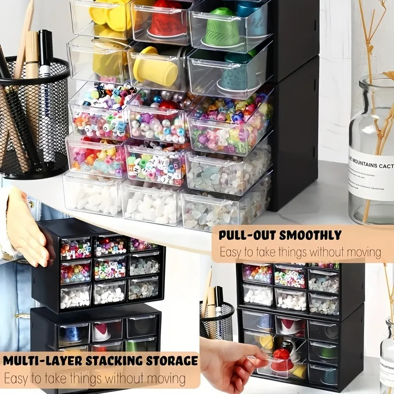 1pc Dustproof Multi-Grid Deskt - Accessories Travel Jewelry Box review and price