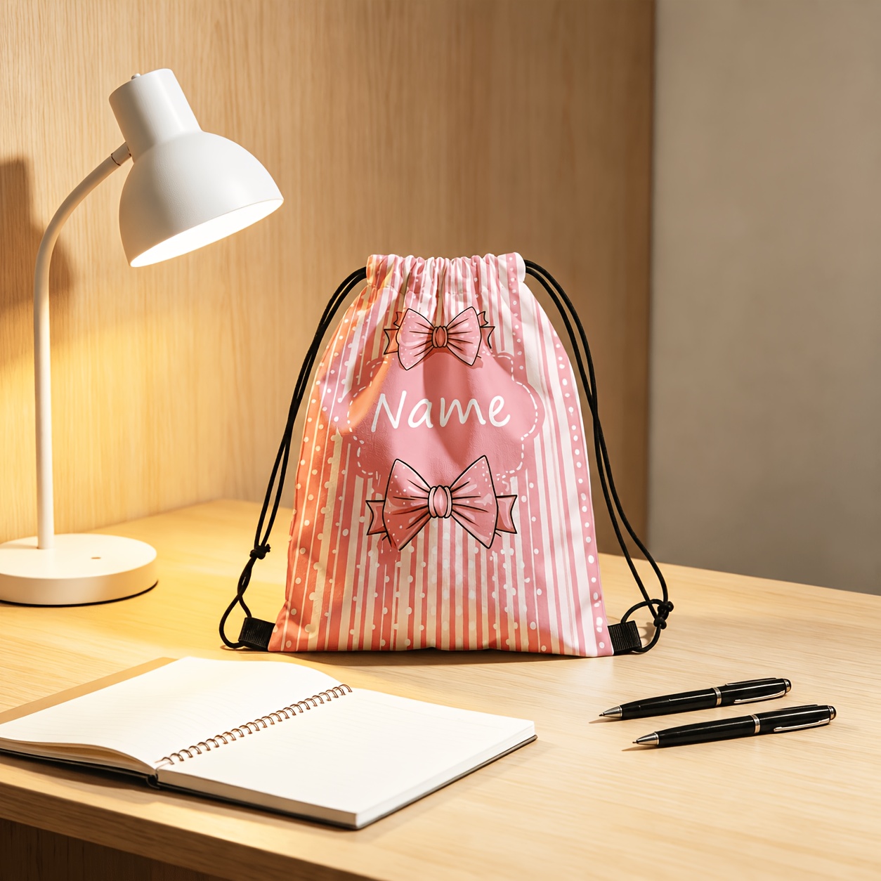 Personalized Pink Bow Striped  - Travel Accessories Pink review and price