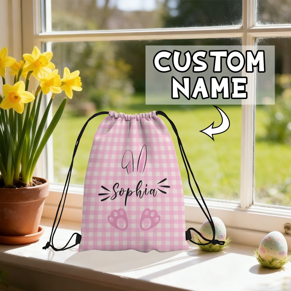 Personalized Easter Bunny Draw - Travel Accessories Pink review and price