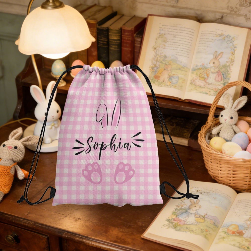 Personalized Easter Bunny Draw - Travel Accessories Pink review and price