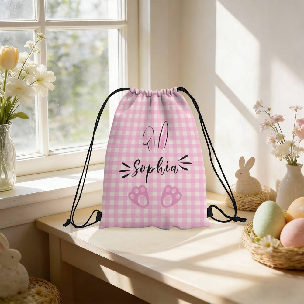 Personalized Easter Bunny Draw - Travel Accessories Pink review and price
