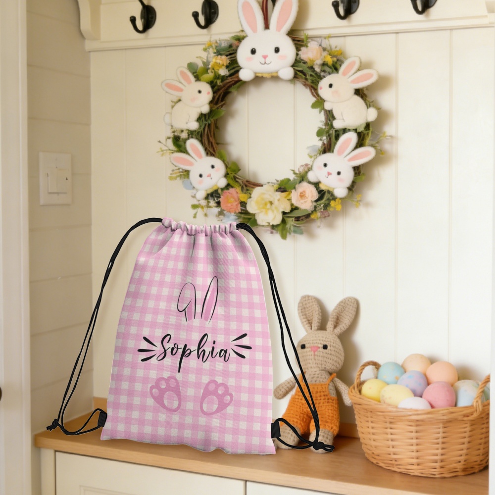 Personalized Easter Bunny Draw - Travel Accessories Pink review and price