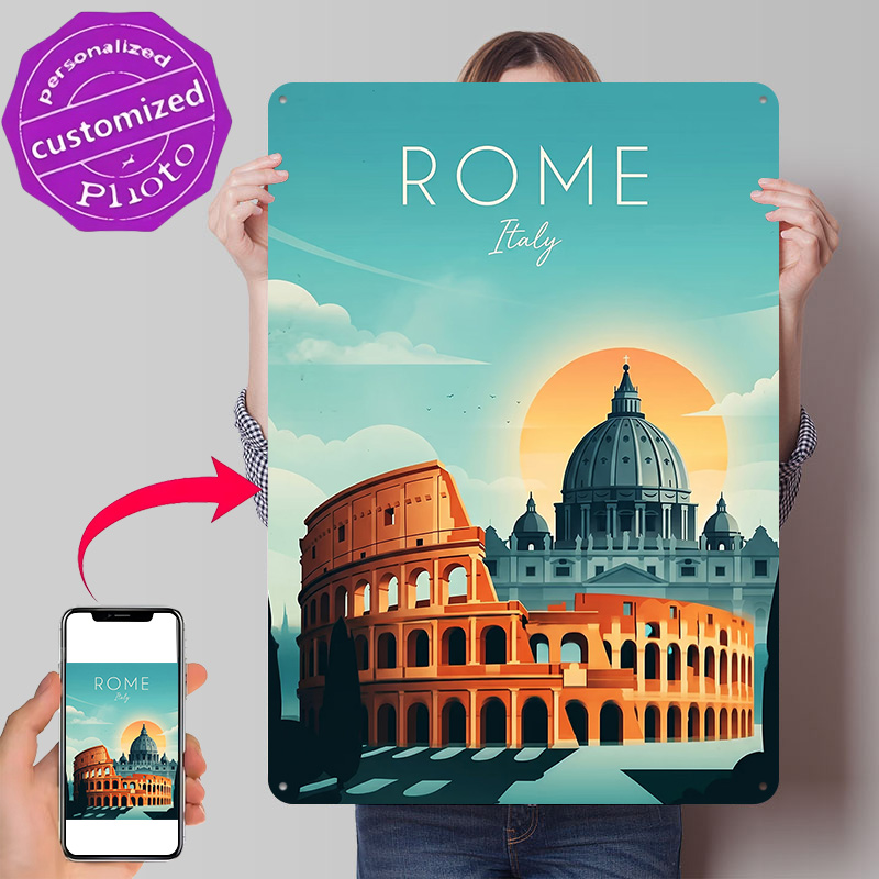 Rome Travel Metal Poster Perfe - Travel Accessories Rome review and price