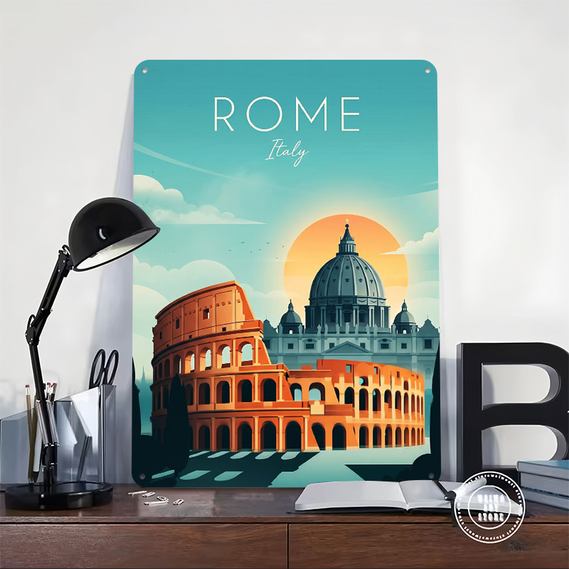 Rome Travel Metal Poster Perfe - Travel Accessories Rome review and price