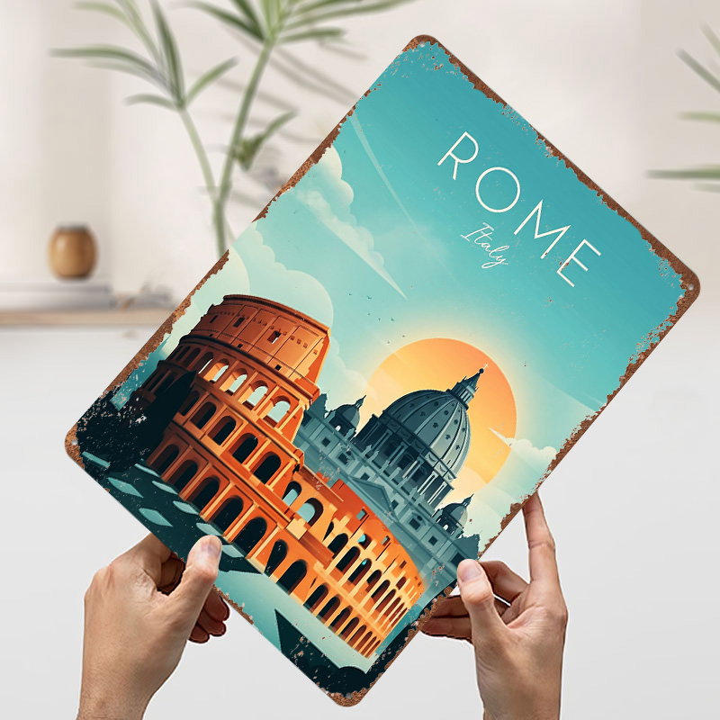 Rome Travel Metal Poster Perfe - Travel Accessories Rome review and price