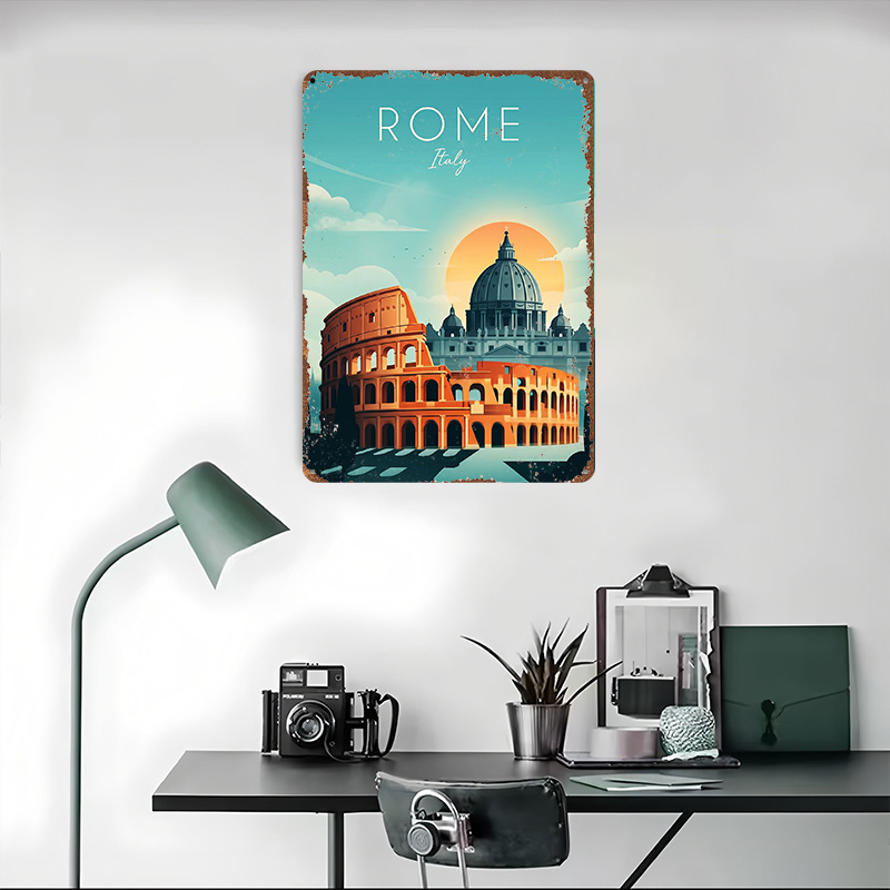 Rome Travel Metal Poster Perfe - Travel Accessories Rome review and price